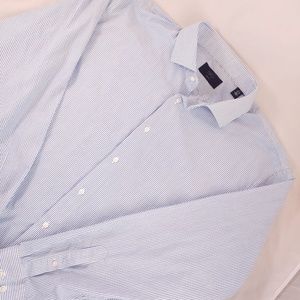 1901 (Nordstrom) Stripe Button Shirt 17 34-35 Trim